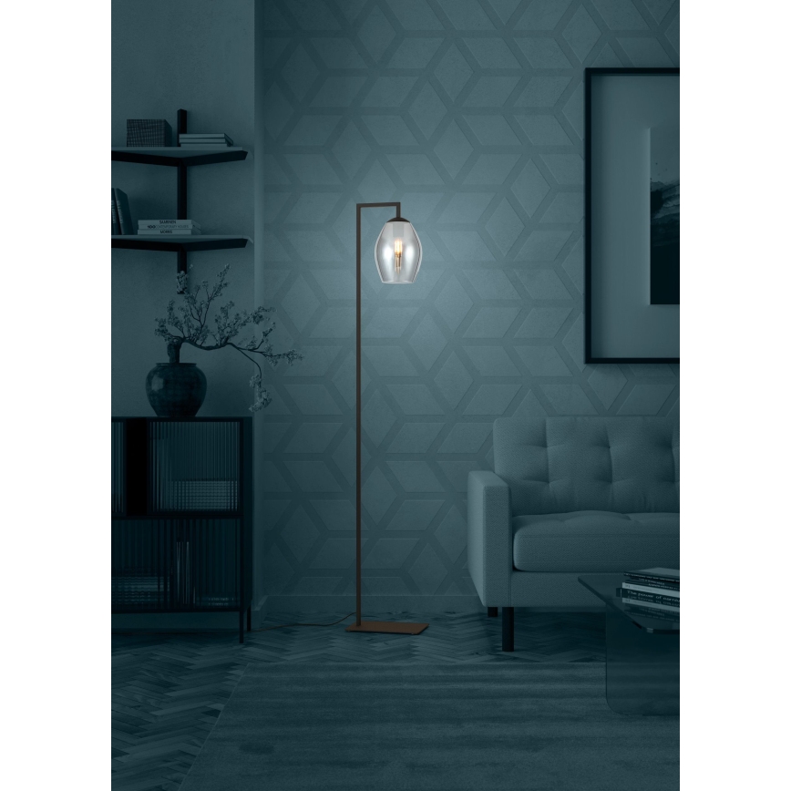 Eglo - Golvlampa 1xE27/40W/230V rökig