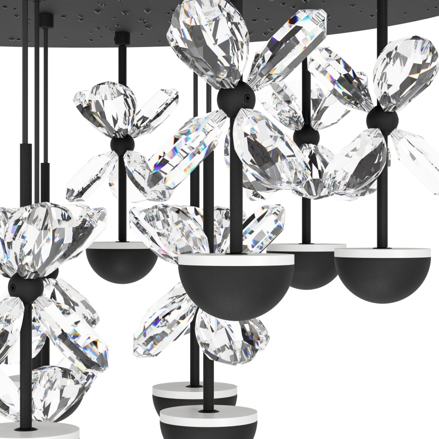 Eglo - LED ljusreglerad ljuskrona på textilsladd LED/23W/230V 3000K svart