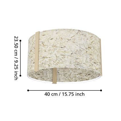 Eglo - Taklampa 1xE27/25W/230V beige