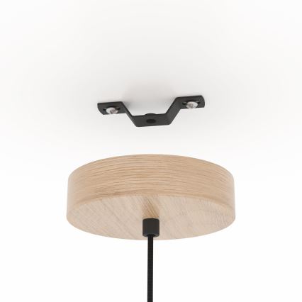 Eglo - Ljuskrona med textilsladd 1xE27/25W/230V beige