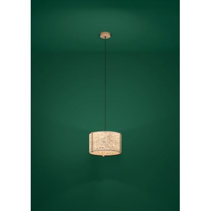 Eglo - Ljuskrona med textilsladd 1xE27/25W/230V beige