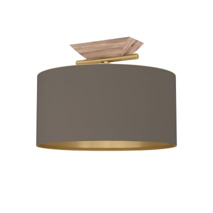 Eglo - Taklampa 1xE27/40W/230V brun/guld