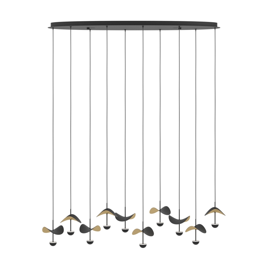 Eglo - LED ljusreglerad ljuskrona på textilsladd 10xLED/2,3W/230V 3000K