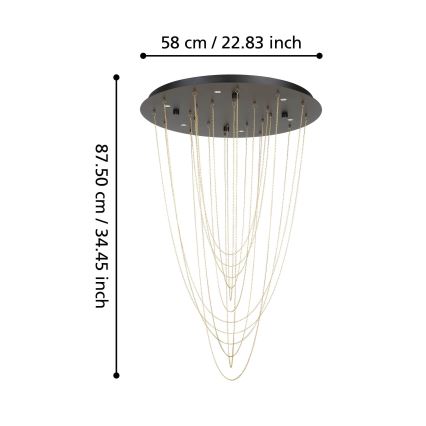 Eglo - LED Dimbar taklampa 6xLED/4,2W/230V 3000K