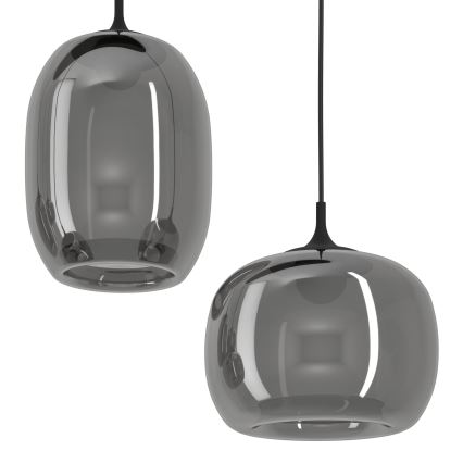 Eglo - LED ljusreglerad ljuskrona på textilsladd 6xLED/3,7W/230V 2700-6500K rökig + fjärrkontroll