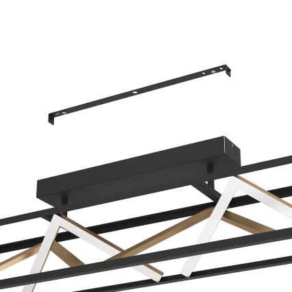 Eglo - Dimbar LED ytmonterad ljuskrona LED/45W/230V 2700-6500K svart/guld + fjärrkontroll