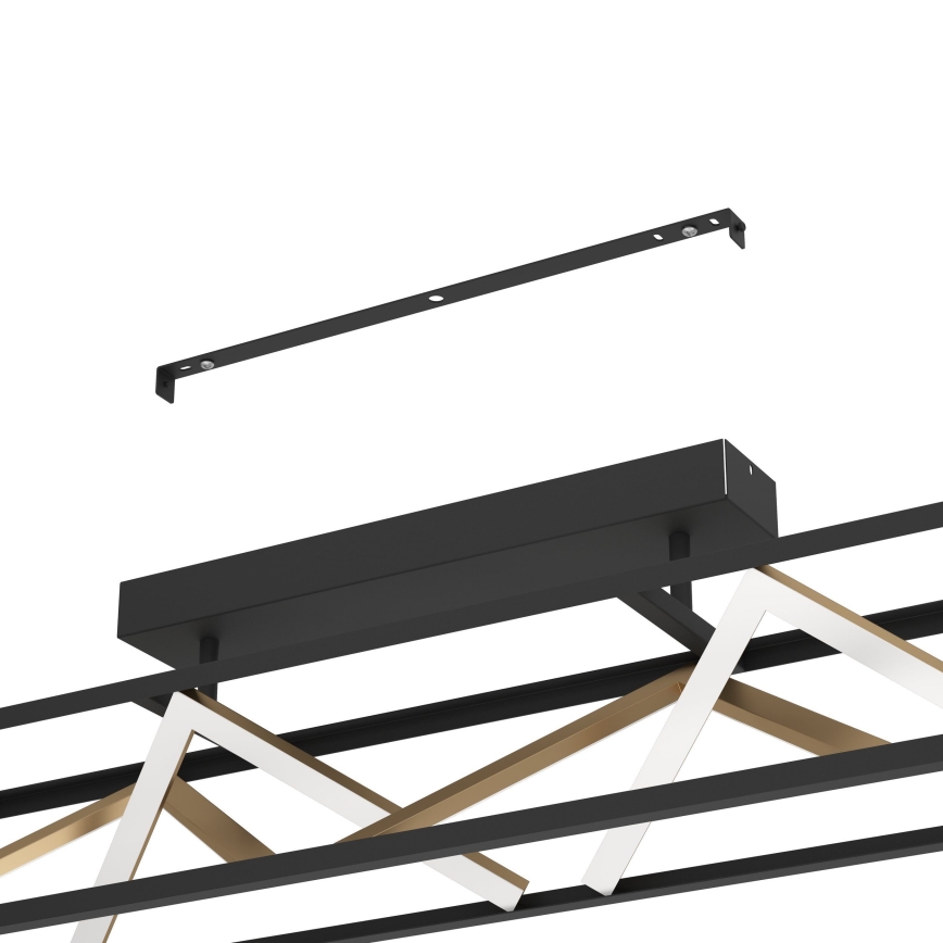 Eglo - Dimbar LED ytmonterad ljuskrona LED/45W/230V 2700-6500K svart/guld + fjärrkontroll