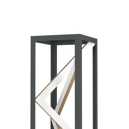 Eglo - LED Dimbar golvlampa LED/23W/230V 2700-6500K svart/guld + fjärrkontroll