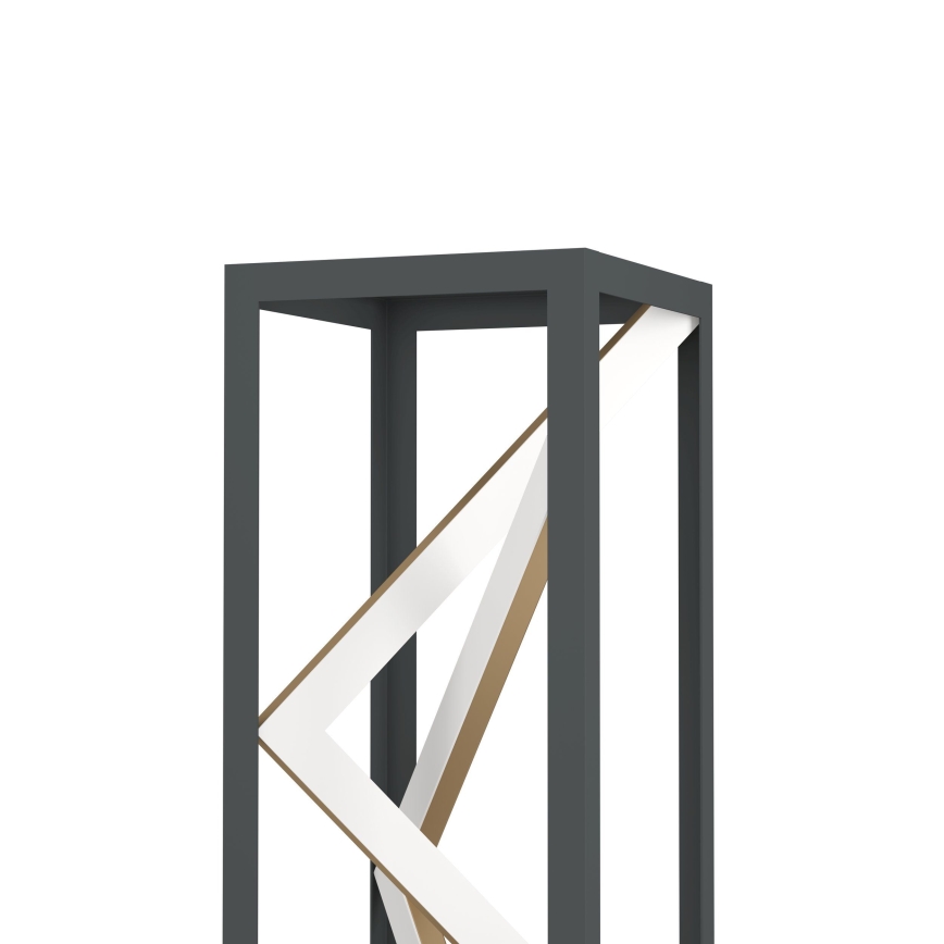 Eglo - LED Dimbar golvlampa LED/23W/230V 2700-6500K svart/guld + fjärrkontroll