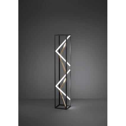 Eglo - LED Dimbar golvlampa LED/23W/230V 2700-6500K svart/guld + fjärrkontroll