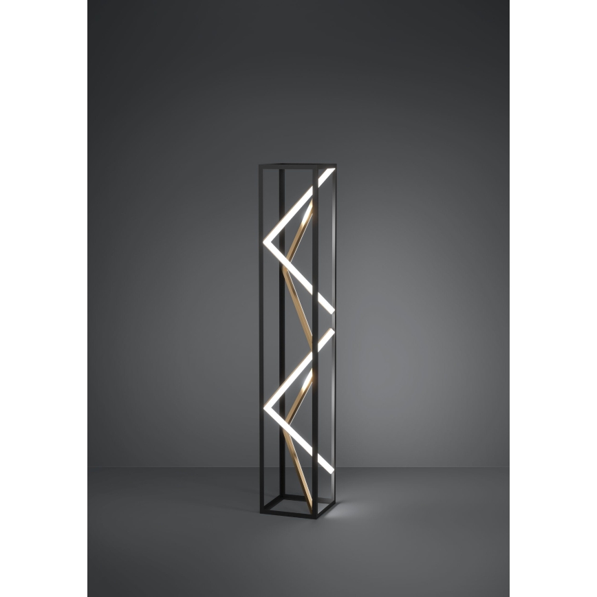 Eglo - LED Dimbar golvlampa LED/23W/230V 2700-6500K svart/guld + fjärrkontroll