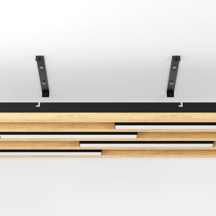 Eglo - LED Dimbar taklampa 4xLED/9W/230V 3000K 22x78 cm brun