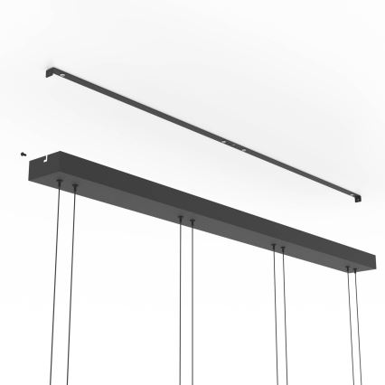 Eglo - Dimbbar LED-pendellampa med vajerupphängning 4xLED/5,8W/230V svart/rökfärgad