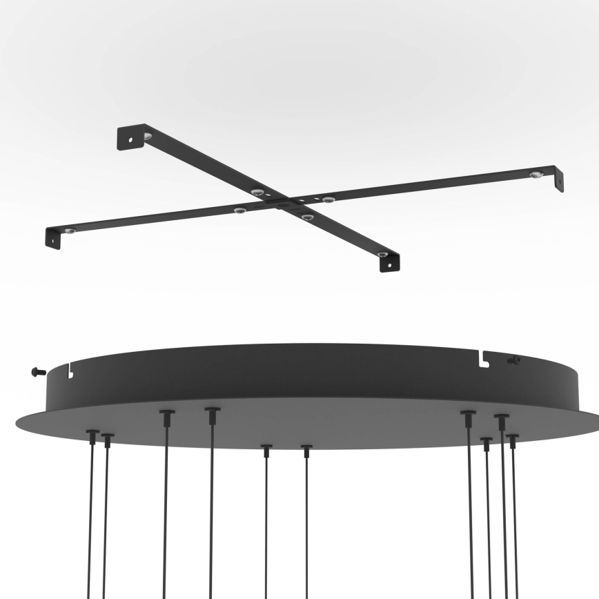 Eglo - dimbar LED-takpendel på vajer 5xLED/5,8W/230V svart/rökfärgad