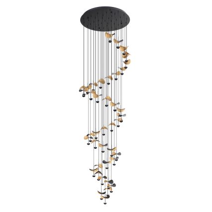 Eglo - Dimbar LED-pendellampa med vajer 40xLED/1,8W/230V svart/guld