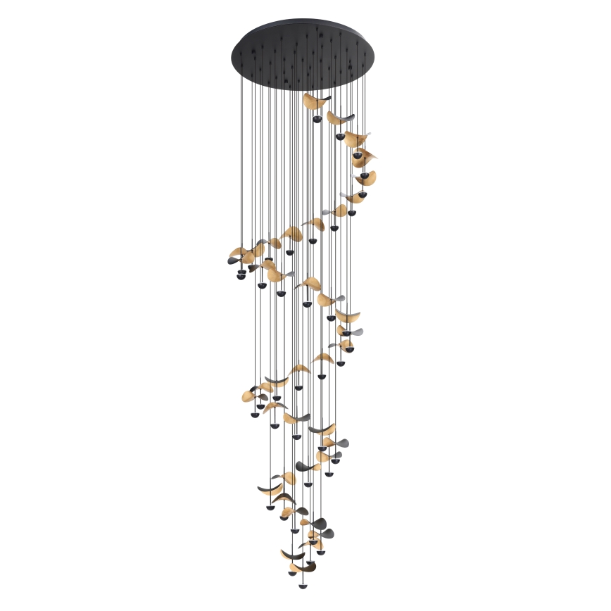 Eglo - Dimbar LED-pendellampa med vajer 40xLED/1,8W/230V svart/guld