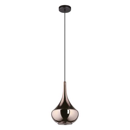 Eglo - Pendellampa med sladd 1xE27/28W/230V kopparfärgad