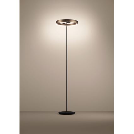 Eglo - LED dimmerbar golvlampa med rörelsesensor 2xLED/19W/230V 2200-6500K brun