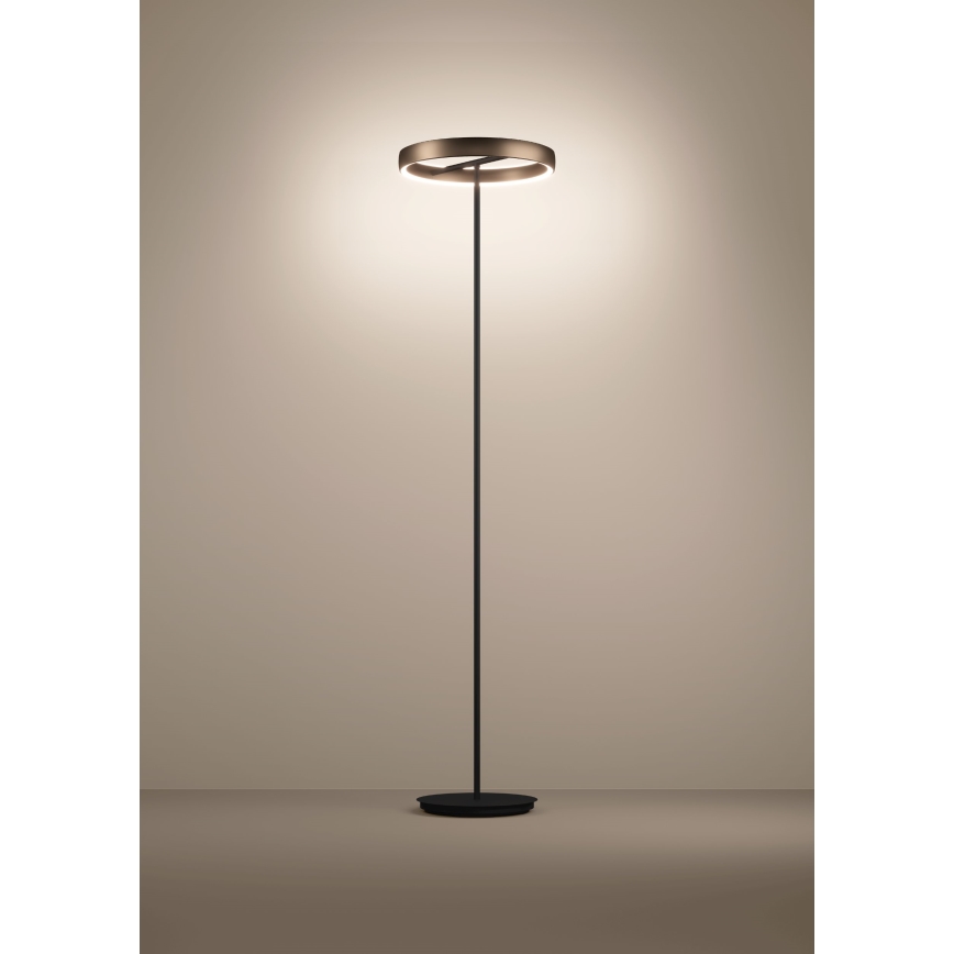 Eglo - LED dimmerbar golvlampa med rörelsesensor 2xLED/19W/230V 2200-6500K brun