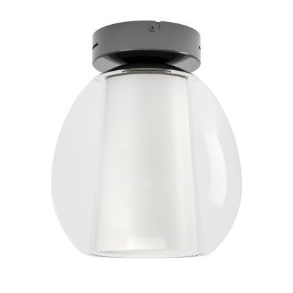 Eglo - Dimmbar LED-taklampa LED/5,5W/230V + LED/1,6W 2200-6500K Ø 25 cm svart krom + fjärrkontroll