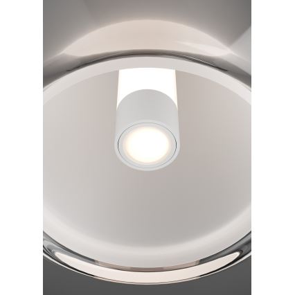 Eglo - Dimbar LED-taklampa LED/5,5W/230V + LED/1,6W 2200-6500K polerad krom + fjärrkontroll