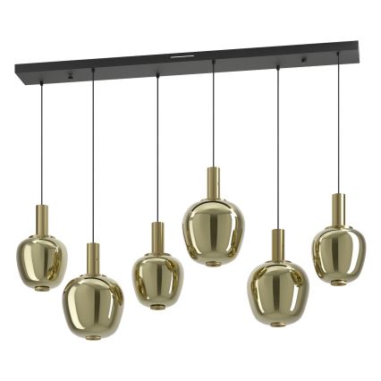 Eglo - Dimbart LED-ljuskrona 3xLED/5W/230V + 3xLED/6,5W + 6xLED/1,6W guldfärgad