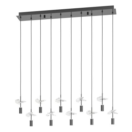 Eglo - LED-ljuskrona på vajer 10xLED/2,6W/230V 2200/3000/4000K blank krom