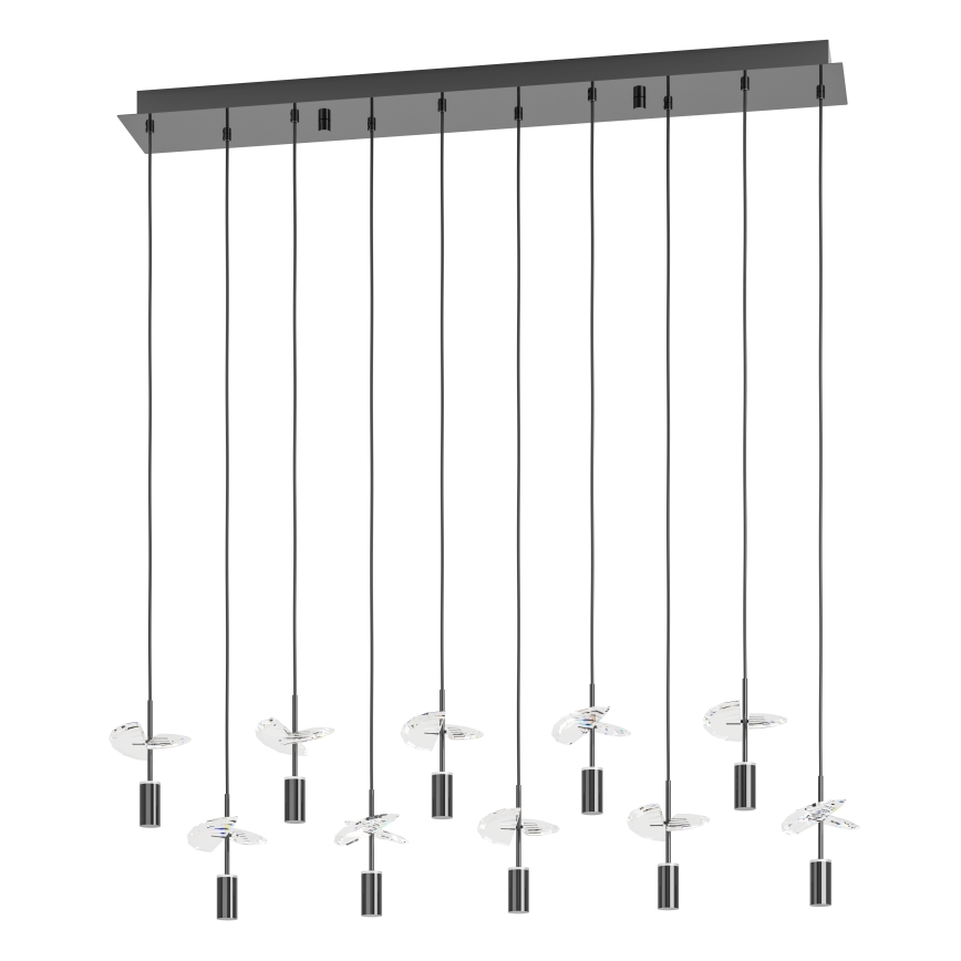 Eglo - LED-ljuskrona på vajer 10xLED/2,6W/230V 2200/3000/4000K blank krom