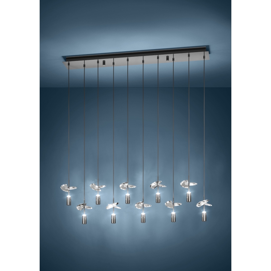 Eglo - LED-ljuskrona på vajer 10xLED/2,6W/230V 2200/3000/4000K blank krom
