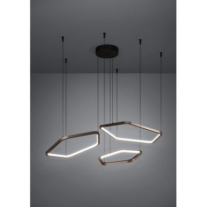 Eglo - Dimmbar LED-pendel på kabel LED/50W/230V 2200-6500K mässing + fjärrkontroll