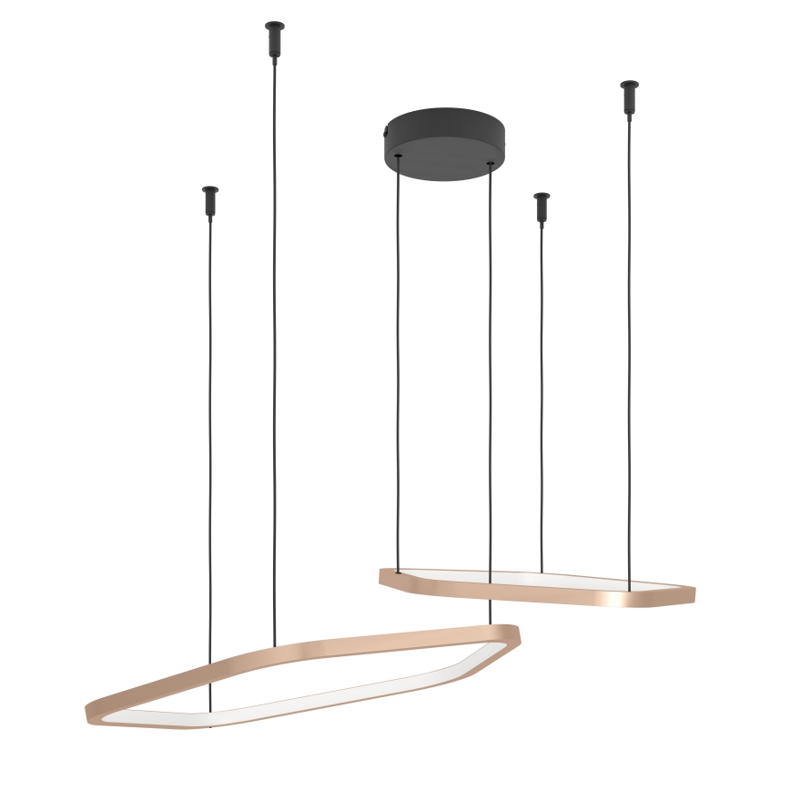Eglo - Dimmbar pendellampa på vajer LED/30W/230V 2200-6500K mässing + fjärrkontroll