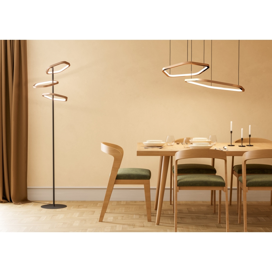 Eglo - Dimmbar pendellampa på vajer LED/30W/230V 2200-6500K mässing + fjärrkontroll