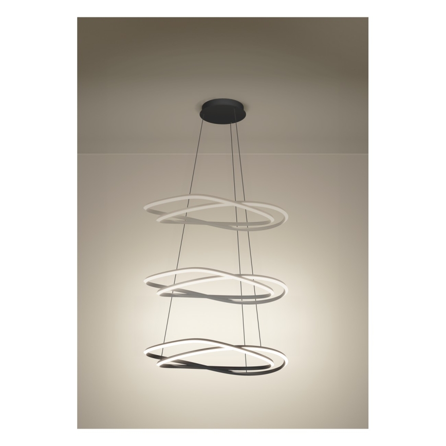 Eglo - Dimmbar LED-pendellampa med kabel LED/60 W/230 V 2200–6500 K grå + fjärrkontroll