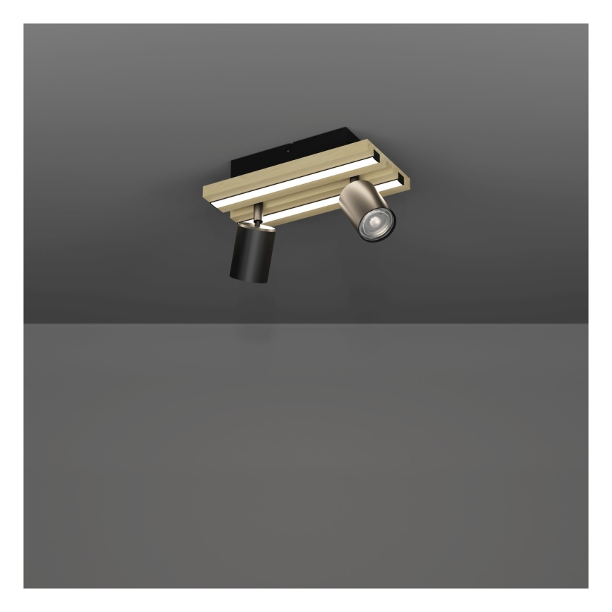 Eglo - LED-spotlampa 2xLED/2,2W/230V + 2xLED/1,2W + 2xLED/2W beige/svart