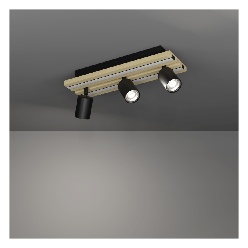 Eglo - LED-spottarmatur 3xLED/2,2W/230V + 2xLED/1,2W + 2xLED/2W beige/svart