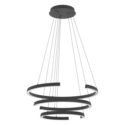 Eglo - Dimbart LED-pendellampa på vajer LED/50W/230V 2200-6500K svart + fjärrkontroll