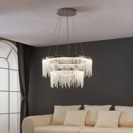 Eglo - LED ljusreglerad ljuskrona på textilsladd LED/45W/230V