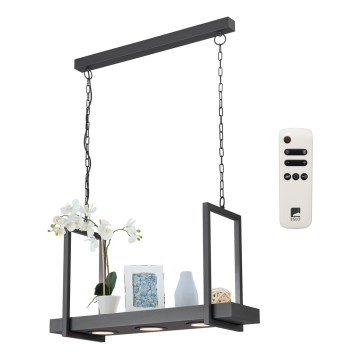 Eglo 39299 - CALAMONA LED RGBW dimbar taklampa med kedja och hylla, 3xLED/6W/230V + fjärrkontroll