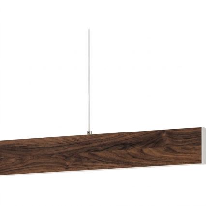 Eglo - LED-pendel på vajer LED/17W/230V + LED/4,2W valnöt