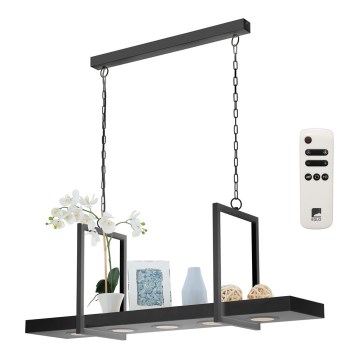 Eglo 39348 - LED RGBW dimbar ljuskrona med kedja och hylla CALAMONA 5xLED/6W/230V + fjärrkontroll