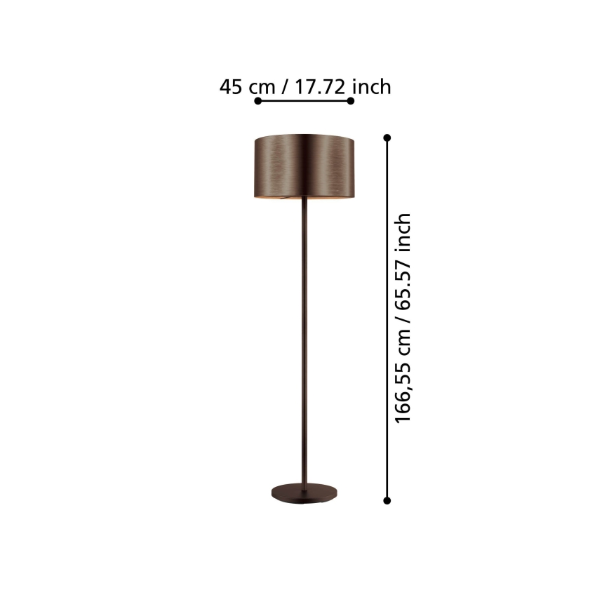 Eglo - Golvlampa 1xE27/60W/230V koppar