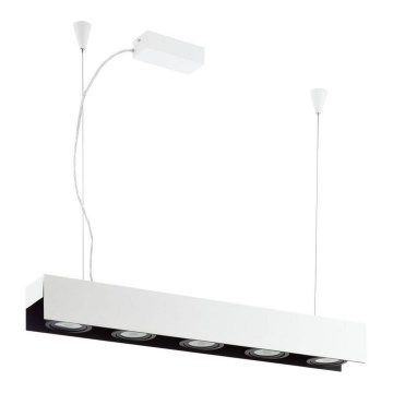 Eglo 39372 - Dimbar LED-lampakrona med snöre BADALONA 5xLED/5,4W/230V
