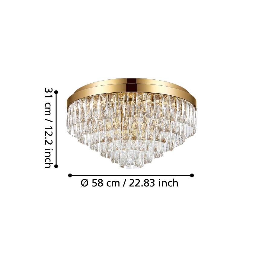 Eglo - Takbelysning 11xE14/40W/230V guld