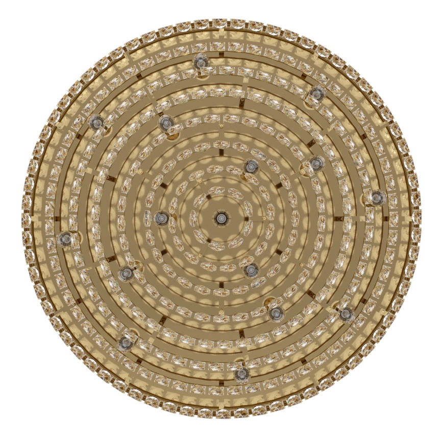 Eglo - Kristal Takbelysning 16xE14/40W/230V guld