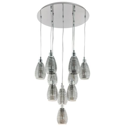 Eglo 39506 - Ljuskrona med snöre SIRACUSA 10xE27/60W/230V