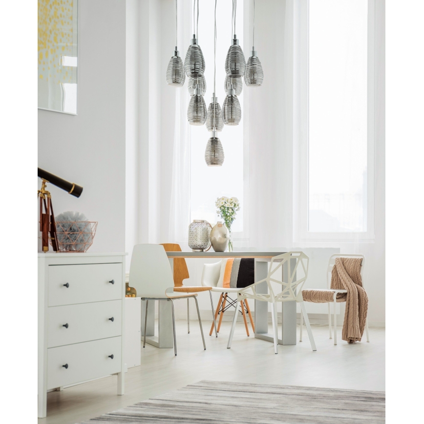 Eglo 39506 - Ljuskrona med snöre SIRACUSA 10xE27/60W/230V