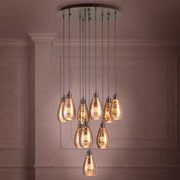 Eglo 39509 - Ljuskrona med snöre SIRACUSA 10xE27/60W/230V