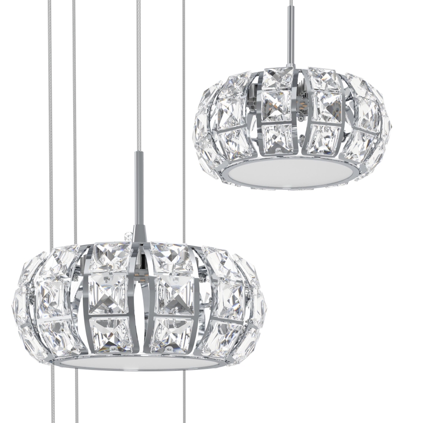 Eglo - LED Kristal dimbar ljuskrona med snöre 17xLED/4,5W/230V