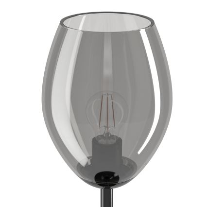 Eglo - Bordslampa 1xE27/60W/230V svart/rökfärgad