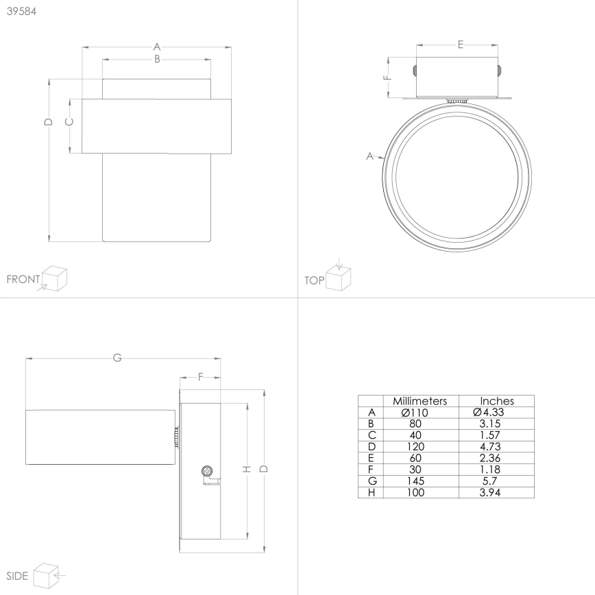 Eglo - LED spotlight LED/4,6W/230V 3000K